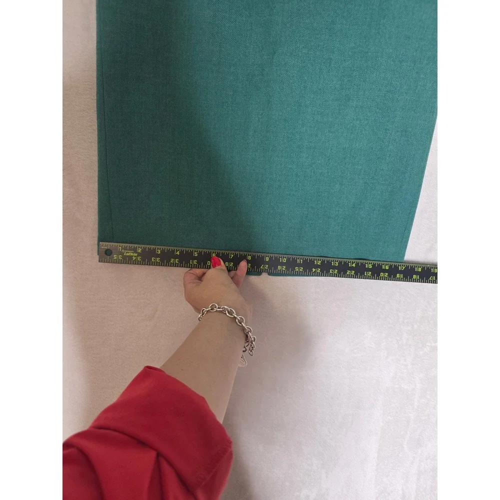 J.Crew No. 2 Pencil Skirt 100% Wool Teal Green Petite 2 Professional Office Wear